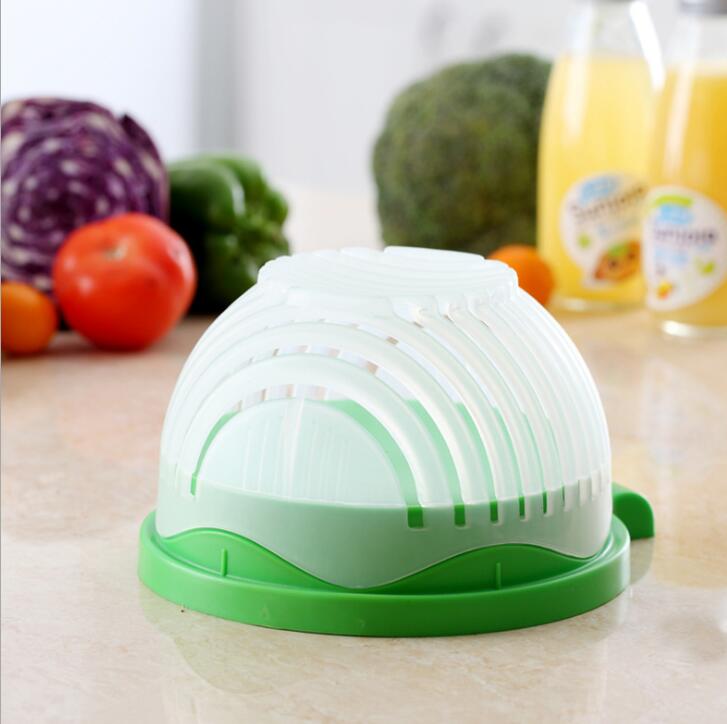 Salad Bowl and Fruit Plate for Cutting and Serving