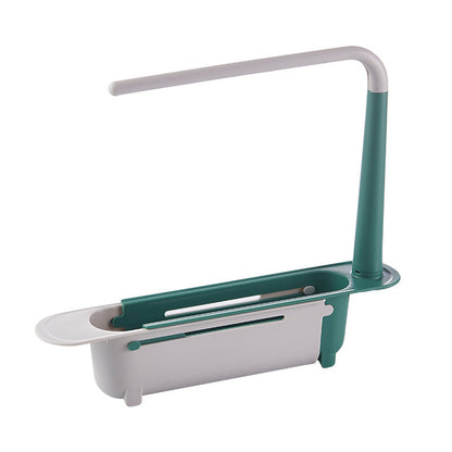 Retractable Sink Soap and Sponge Storage Rack