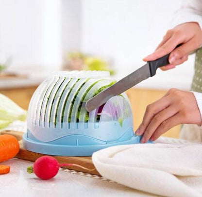 Salad Bowl and Fruit Plate for Cutting and Serving