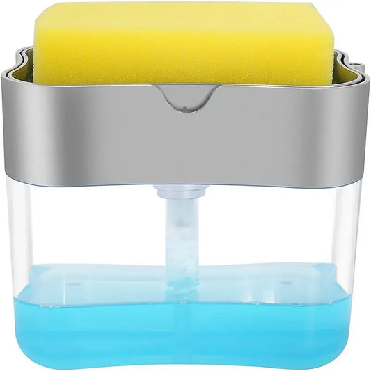 Kitchen Soap Dispenser with Sponge Holder for Sink